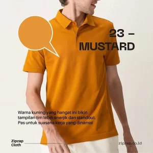 Warna Mustard Polo Shirt Custom