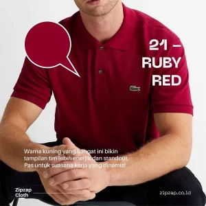 Warna Polo Shirt Custom Ruby Red | Zipzap.co.id